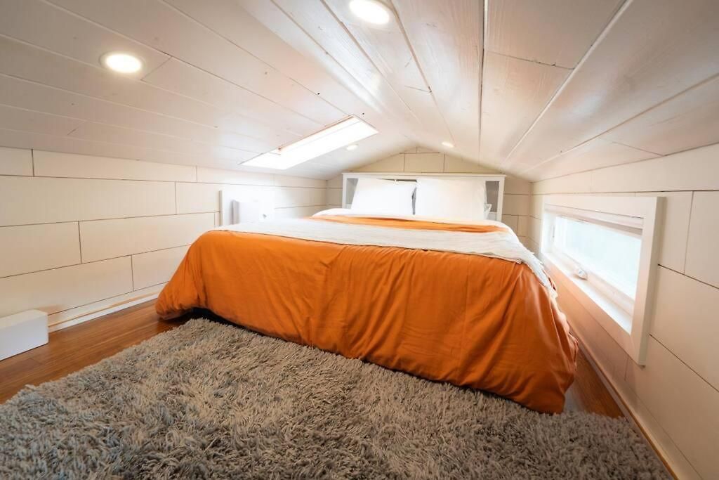Lofted Bedroom Teal Tiny With Creek Views Holiday home