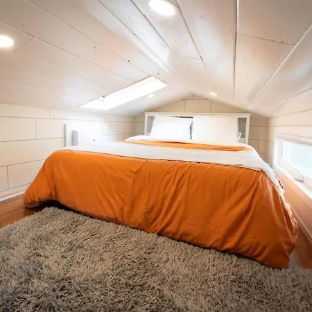 Lofted Bedroom Teal Tiny With Creek Views Holiday home